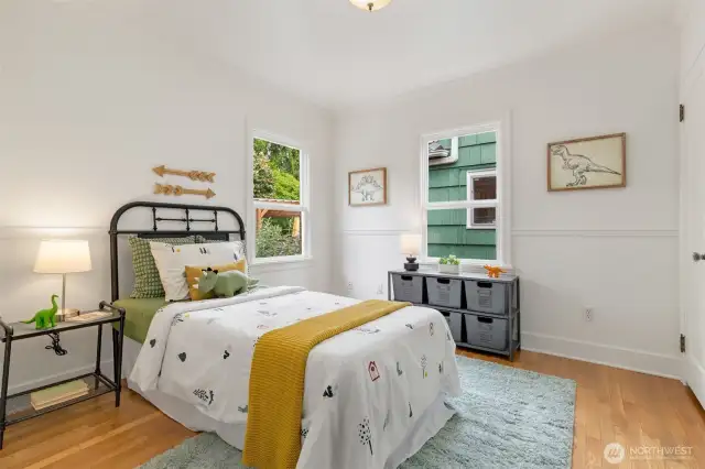 3 inviting bedrooms with ample room to add one more on the upper floor and in the lower level.