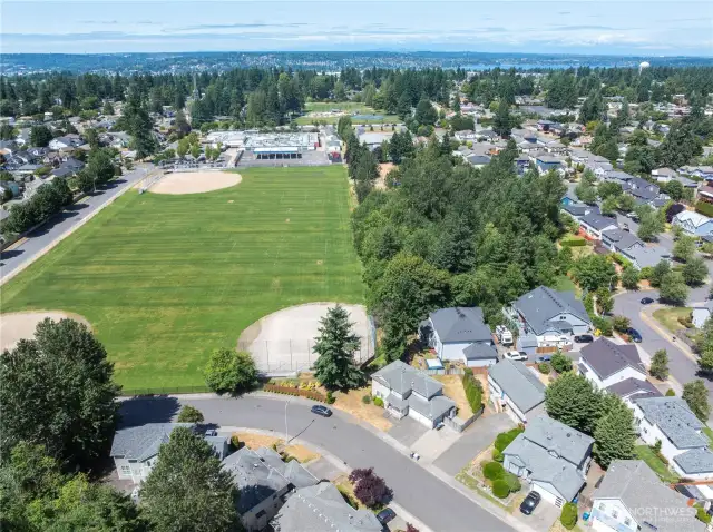 Easy walk to Honey Dew Elementary and Athletic Field