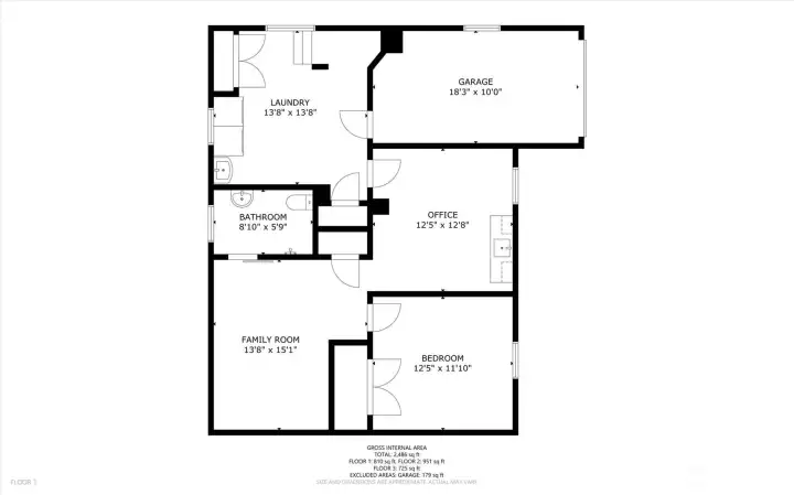 Floor plan lower level. Remodeled lower level of the home reveals a versatile ADU, complete with newer kitchen, bedroom, rec-room and beautifully remodeled bathroom. This space is ideal for guests, rental income, or as an extension of your living area