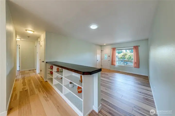 Living Room w/ Built-in Bookcase