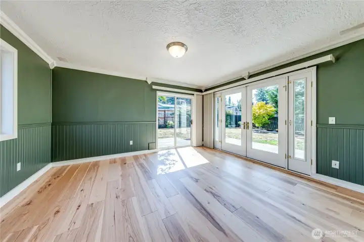 Bedroom 3 w/ French Doors to Deck/Backyard