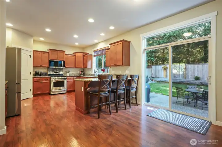 Large, open kitchen with ample natural light