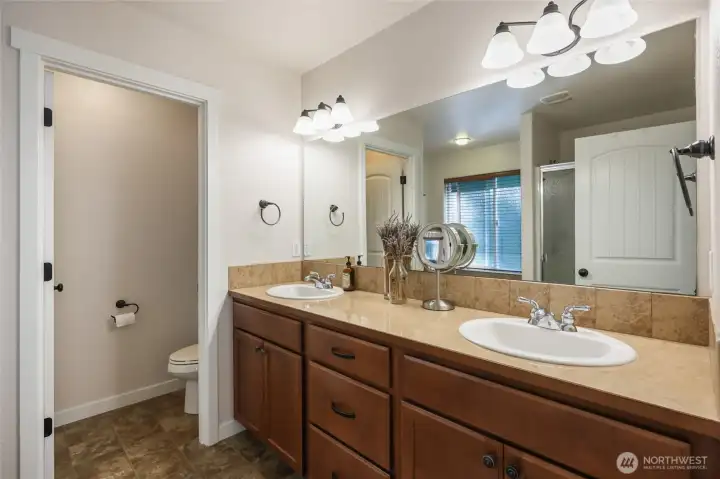 Primary bath has fantastic layout.
