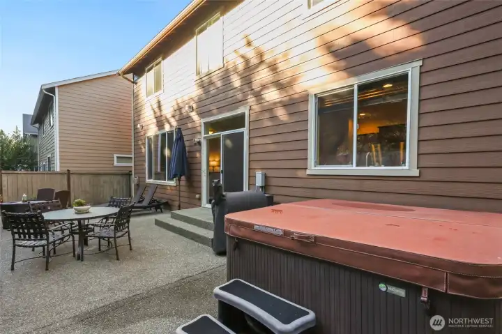Hot tub is included! Just in time for the chilly weather