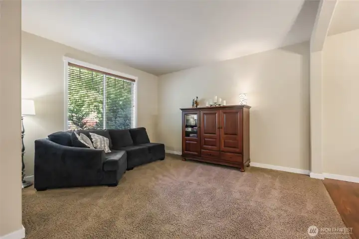 Large living room with oversized window