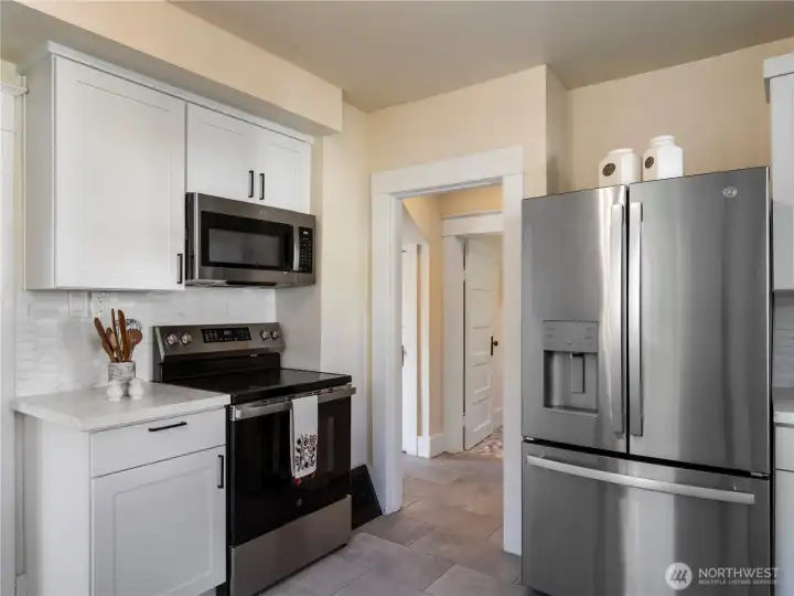 The kitchen appliances has all been replaced.