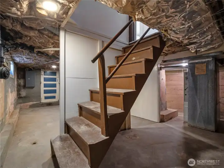 The home has an unfinished basement with a lot of potential.