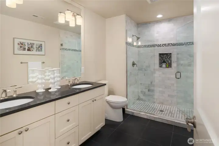 Bathroom shared by 1st and 2nd secondary bedrooms