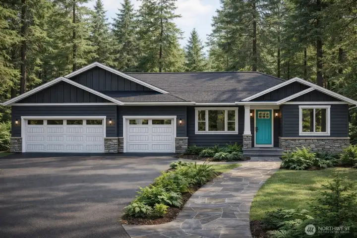 RENDERING ONLY. CUSTOMIZE THESE FINISHES. PERMITS READY.