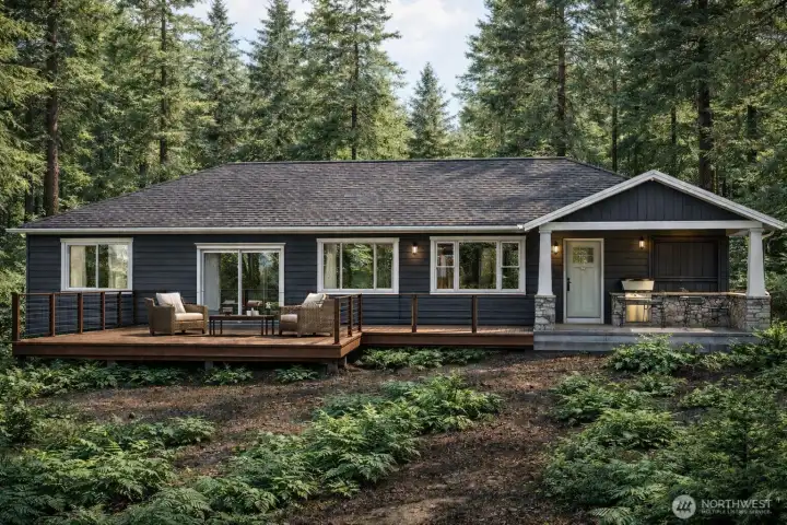 RENDERING ONLY. CUSTOMIZE THESE FINISHES. PERMITS READY.