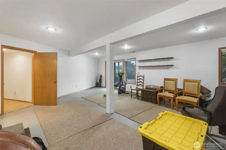 Extra space for storage or preplumbed and wired  for kitchen to make the lower level another full living space.