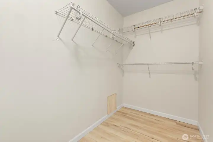 Walk-in Closet off of primary.
