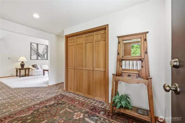 Spacious entryway with a warm and welcoming feel Spacious entryway with a warm and welcoming feel