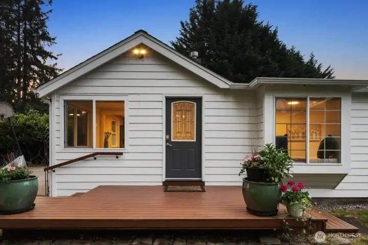 Warm natural light welcomes you to this waterfront retreat.