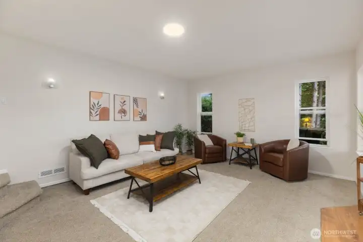 Warm inviting living space with room to relax after a day on the lake.