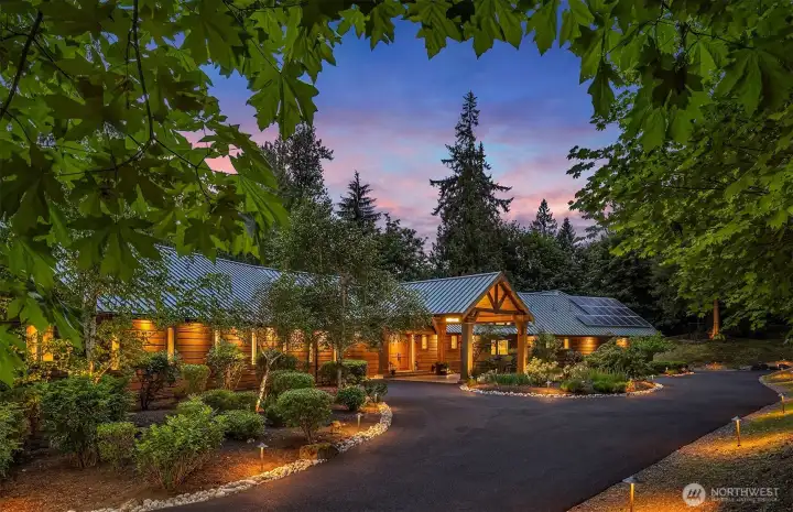 Beautifully landscaped & lit all throughout.