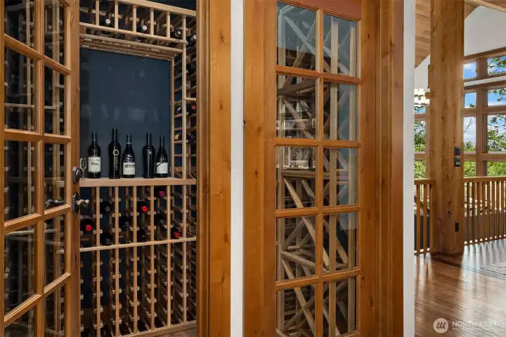 Wine cellar.