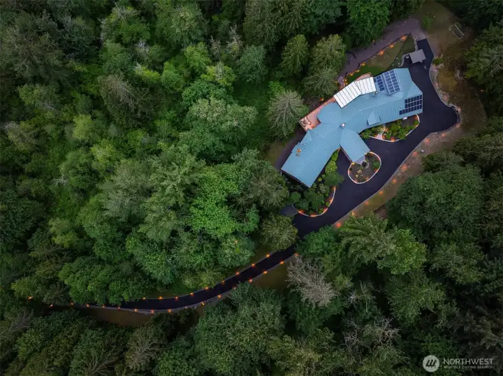 Newly paved private driveway.