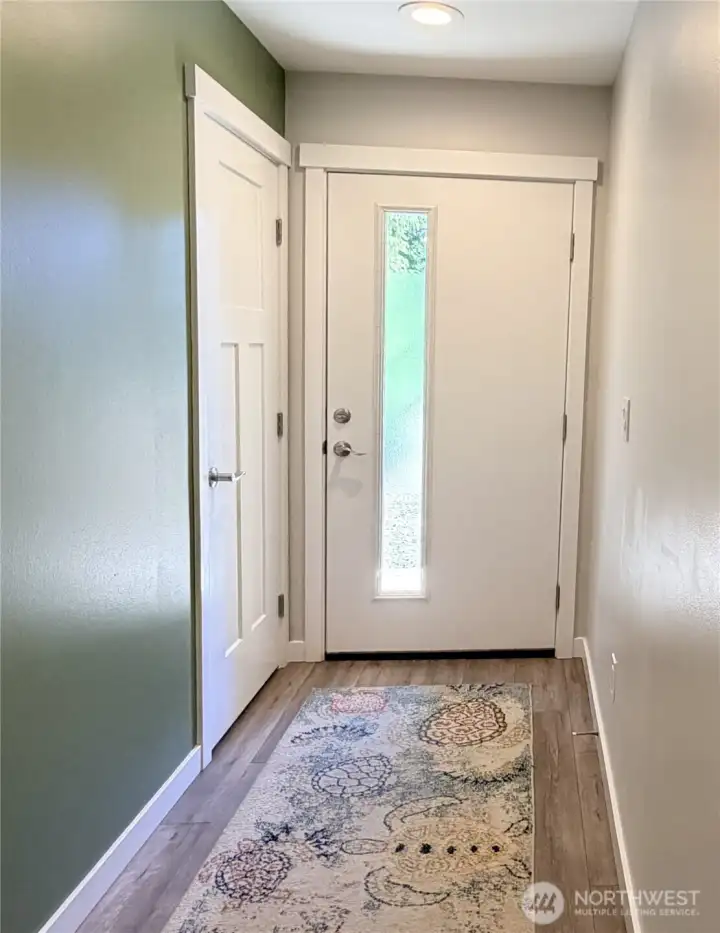 Convenient coat closet near front door