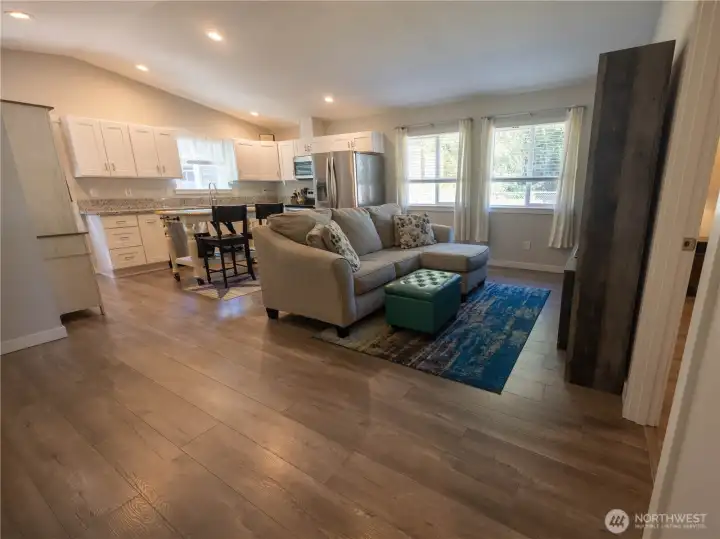 Living area has natural light from double windows