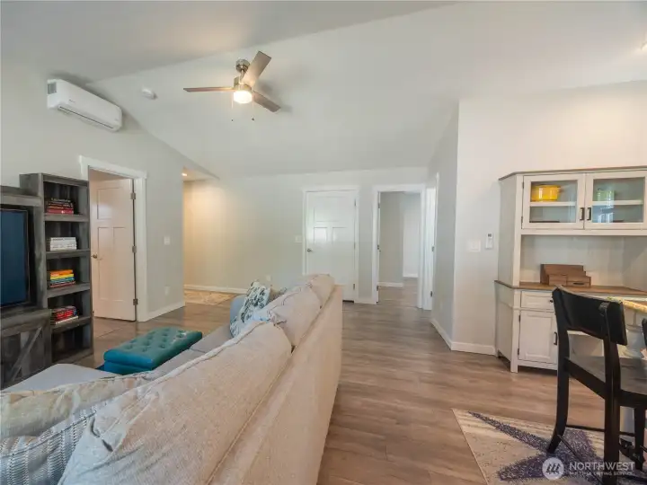 Durable and elegant LVP flooring continues throughout home