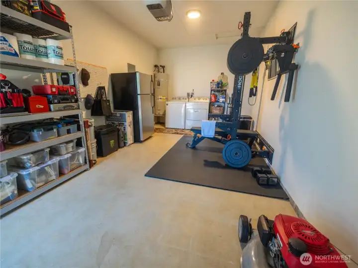 Plenty of storage room in the extra deep garage