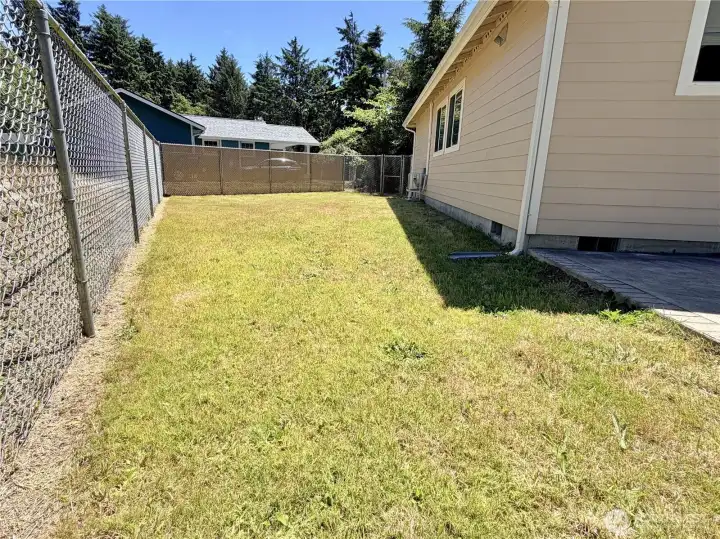 Side yard on east side