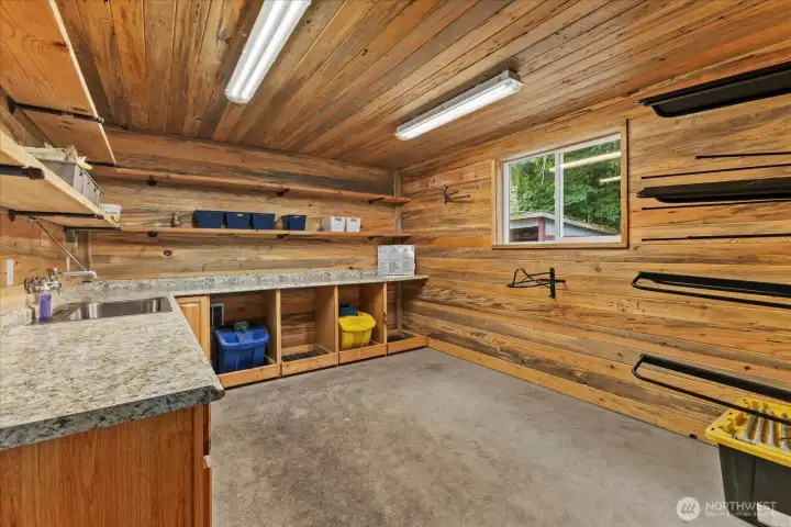 Turnkey horse setup with barn, tack room, and pastures already in place. Turnkey horse setup with barn, tack room, and pastures already in place.