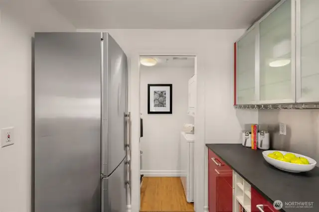 Great design and in unit laundry room.