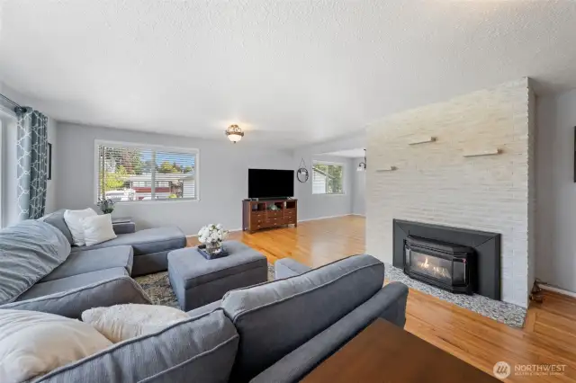 Fireplace for cooler evenings.