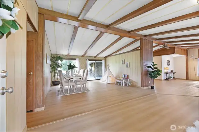 Sliding glass door for easy access to patio and back yard.