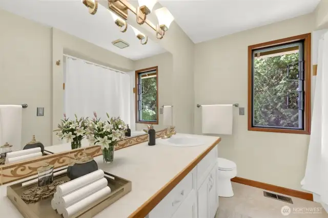 Upstairs main bath.