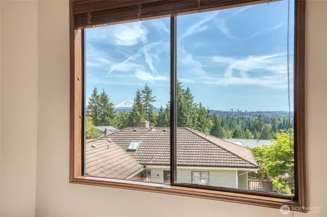 #5 bedroom with Mt. Rainier and Downtown Bellevue views.