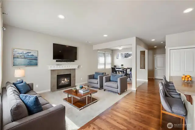 virtually staged living room