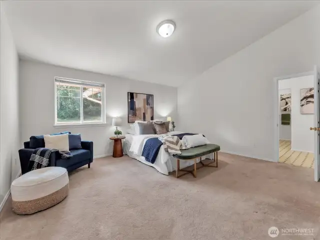 Spacious primary suite with room for all your furniture.