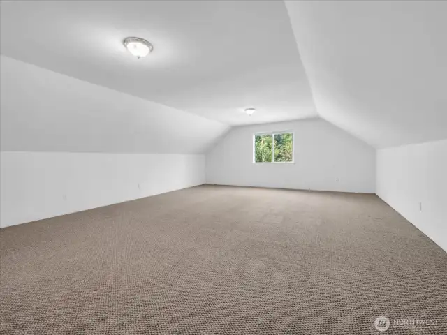 HUGE bonus room above garage with potential for so many different spaces.