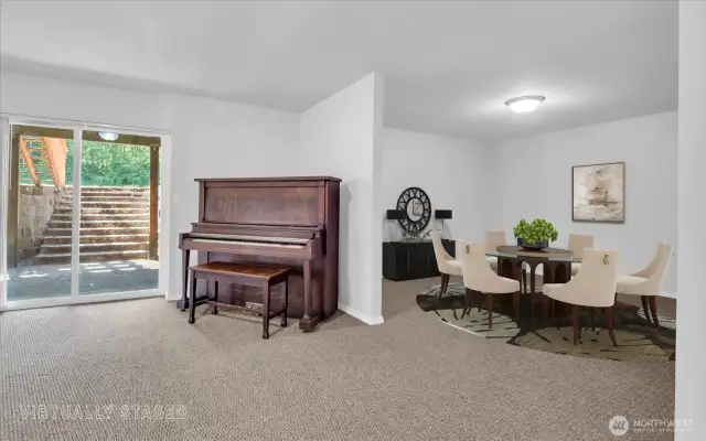 Walk-out daylight basement provides options!