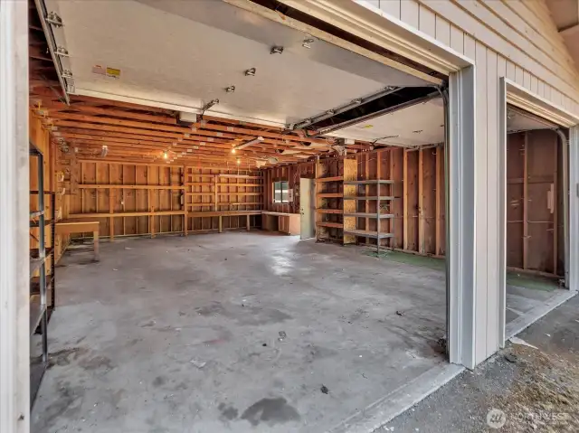 So much space in the detached shop.