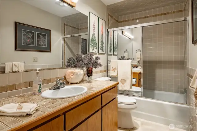 Full guest bath on the main level.