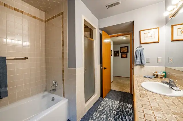 Full bath on the lower level.