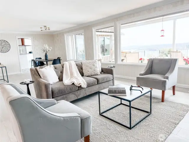 You will love entertaining in this huge living and dining space filled with natural light