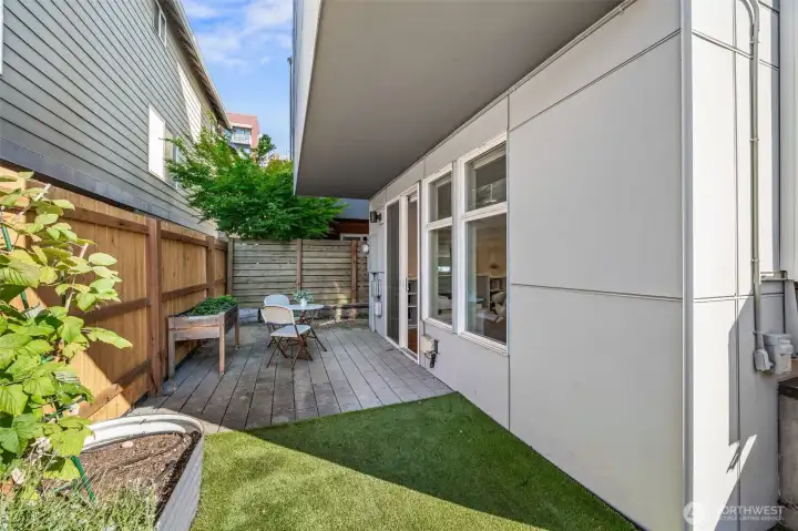Private, wraparound yard and patio.