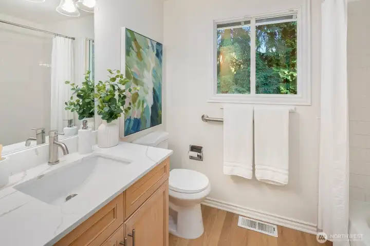 Updated hall bath