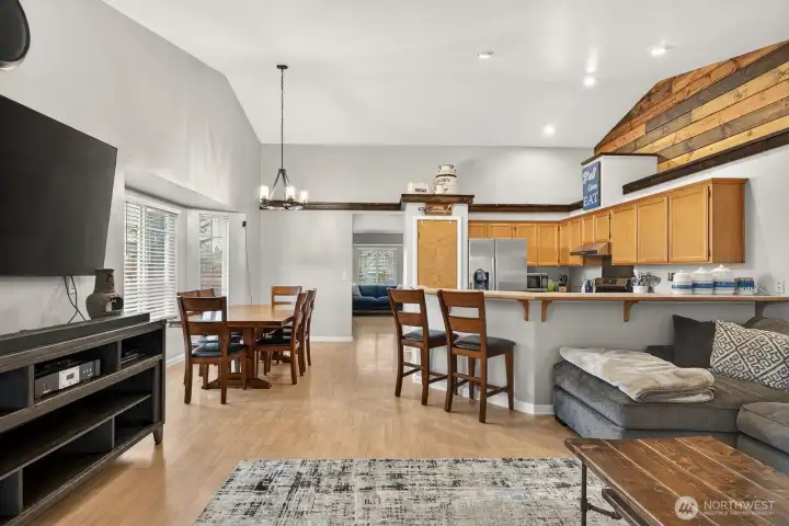 Kitchen with eating space.