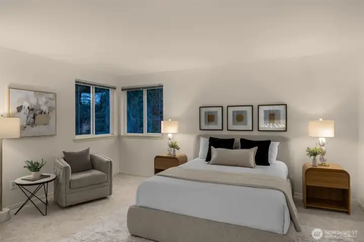 serene primary with seating