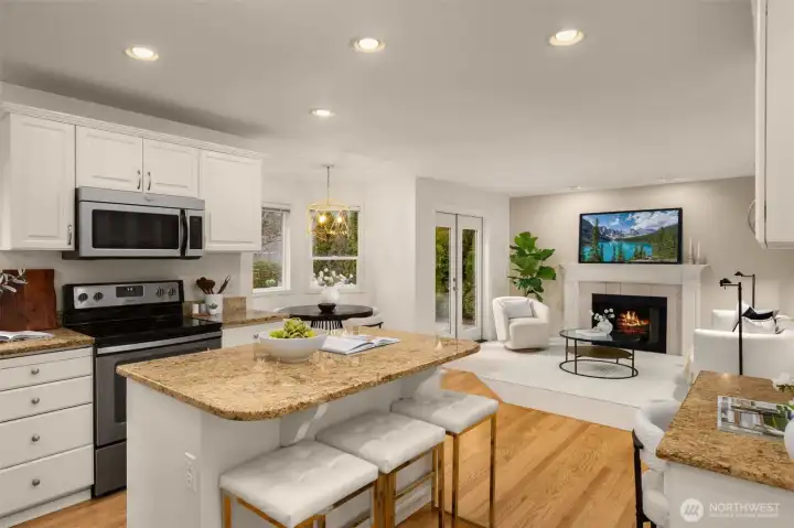 Eat in kitchen - the open floor plan is thoughtfully designed to flow effortlessly throughout the home