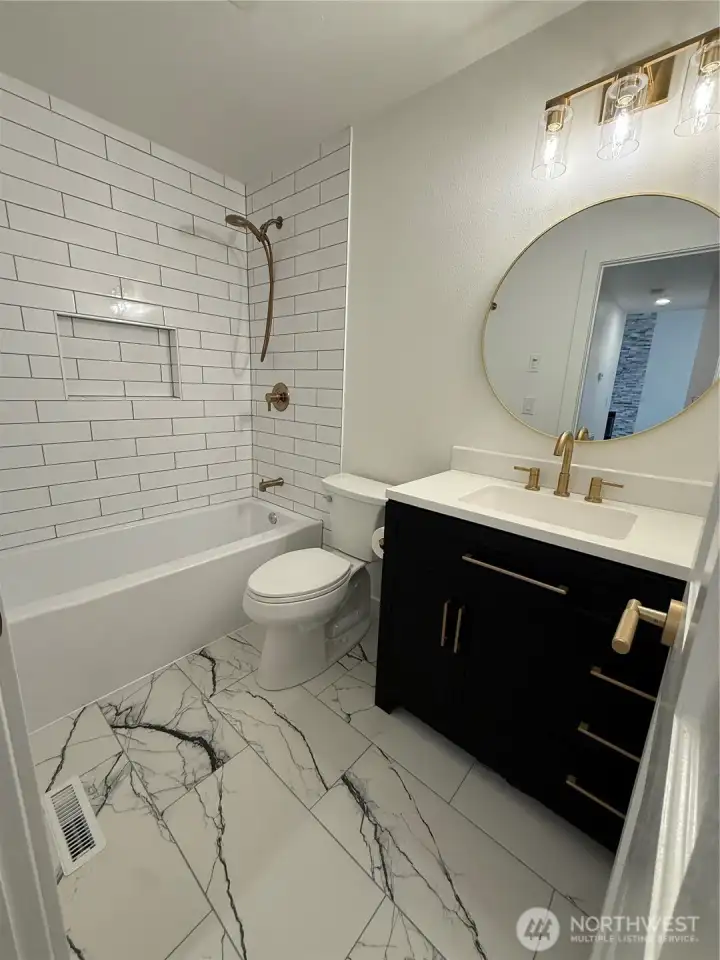 Shared second bathroom