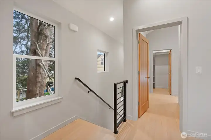 Vaulted ceilings and lots of natural light greet you on the second floor.