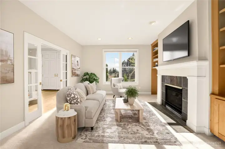 Living room off left of entry way