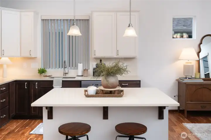 Modern kitchen with island seating